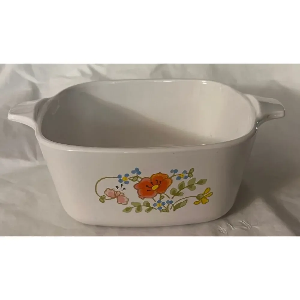 Vintage Corning Ware Wildflower P-43-B 2¾ Cup Petite Pan Casserole USA